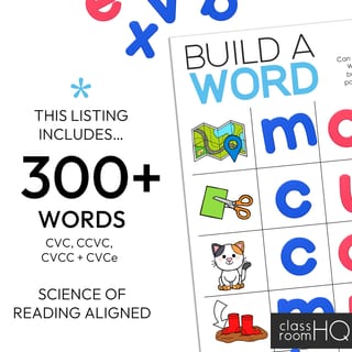 Build A Word - CVC CVCC CCVC CVCe Word Pack - image 2 of 4