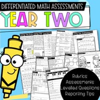 Year Two Differentiated Math Assessments | Australian Curriculum V8 & V9| - thumbnail 1 of 4
