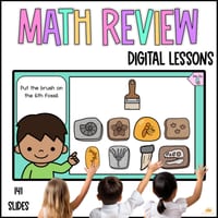 Daily Math Review Kindergarten Pre K, Counting, 2D Shapes, Digital Resource