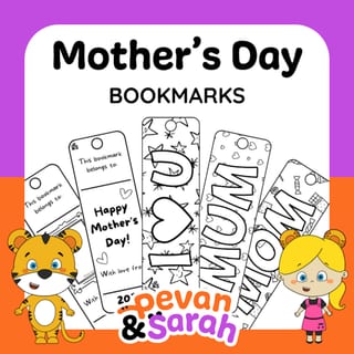 Mother's Day Bookmarks | Gift Craft Activity with 12 Unique & Adorable Designs - image 1 of 4