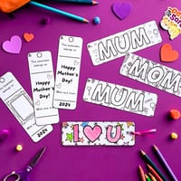 Mother's Day Bookmarks | Gift Craft Activity with 12 Unique & Adorable Designs - thumbnail 3 of 4