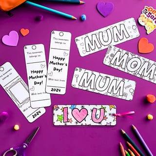 Mother's Day Bookmarks | Gift Craft Activity with 12 Unique & Adorable Designs - image 3 of 4