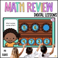 Daily Math Digital Review Kindergarten, Pre K, Numbers to 10, Addition, Time