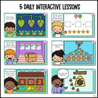 Daily Math Review Kindergarten Pre K, Data, Patterns, Addition, Time, Fluency - thumbnail 3 of 5