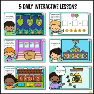 Daily Math Review Kindergarten Pre K, Data, Patterns, Addition, Time, Fluency - image 3 of 5