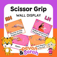 Scissor Grip Wall Posters | Scissor Skills Visual Instructions Classroom Display