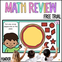 Kindergarten Pre K Math Free Digital Lesson Place Value, Shapes, Number Fluency, Counting