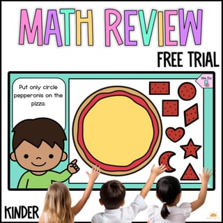 Kindergarten Pre K Math Free Digital Lesson Place Value, Shapes, Number Fluency, Counting - image 1 of 5