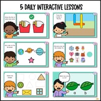 Kindergarten Pre K Math Free Digital Lesson Place Value, Shapes, Number Fluency, Counting - thumbnail 3 of 5