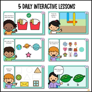 Kindergarten Pre K Math Free Digital Lesson Place Value, Shapes, Number Fluency, Counting - image 3 of 5