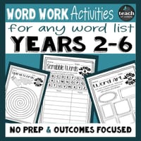 Spelling Practice Activities for Any Spelling List - Years 2-6