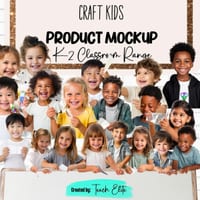 Craft Kids K-2 mockup MOVEABLE closeup peopleMock-up png