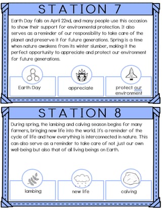 First Day of Spring Passage Codebreaker Scavenger Hunt - 8 Reading Stations - image 2 of 2