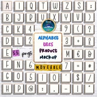 Alphabet Tile Product Mockup Letter Mock Up Images for TpT Sellers - thumbnail 1 of 9