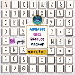 Alphabet Tile Product Mockup Letter Mock Up Images for TpT Sellers - image 1 of 9