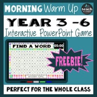 FREE Warm up Activity - Mystery Topic Find a Word - Digital Resource