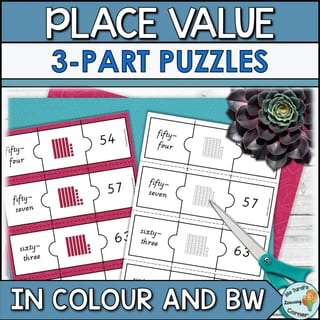 3-Part Place Value Puzzles Freebie - image 1 of 4