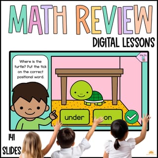 Daily Math Review Kindergarten PreK Length Position Counting Time Fluency Skills - image 1 of 5