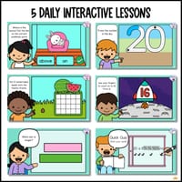 Daily Math Review Kindergarten Pre K Digital Resource Length Position Time Counting On No Prep - thumbnail 3 of 5
