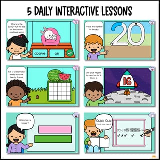 Daily Math Review Kindergarten Pre K Digital Resource Length Position Time Counting On No Prep - image 3 of 5