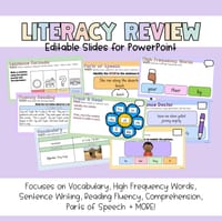 Editable Daily Literacy Review Slides for Use with Mini Whiteboards - thumbnail 2 of 2