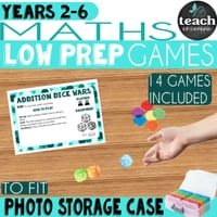 14 GRAB AND GO Maths Games to Fit Photo Storage Case