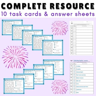 Festivals: Reading Comprehension Task Cards for Grade 3-4: Passages and Questions - image 3 of 5