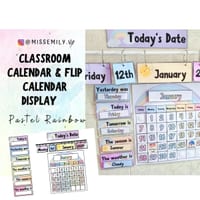 Pastel Rainbow Classroom Calendar