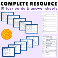 The Solar System: Reading Comprehension Task Cards for Grade 3-4: Passages and Questions - thumbnail 3 of 5