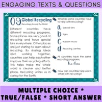 Recycling: Reading Comprehension Task Cards for Grade 3-4: Passages and Questions - thumbnail 4 of 5