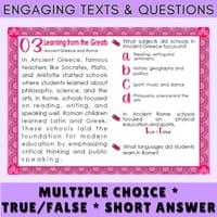History of Schools: Reading Comprehension Task Cards for Grade 3-4: Low Prep Passages and Questions - thumbnail 4 of 5