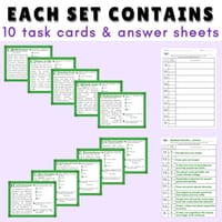 Reading Comprehension Task Cards Grades 3 & 4 BUNDLE!! - thumbnail 2 of 4