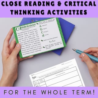 Reading Comprehension Task Cards Grades 3 & 4 BUNDLE!! - image 4 of 4