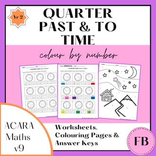 Year 2 ICP | Quarter Past & To Hour | ACARA v9 | Colour by Number - image 1 of 7