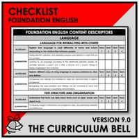 V9 CHECKLIST | AUSTRALIAN CURRICULUM | FOUNDATION ENGLISH - thumbnail 1 of 2