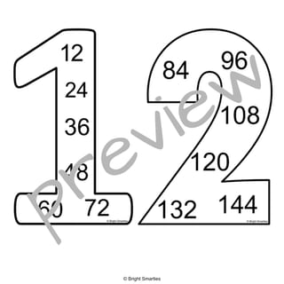 Multiplcation, Times Tables, Poster Classroom Displays, Black & White - image 4 of 4