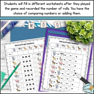 Roll and Graph Game and Worksheets Freebie | Domestic Animals - image 3 of 4