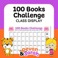 100 Books Challenge | Tracking Chart for Classroom or Home Display - thumbnail 1 of 3
