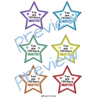 100 DAYS OF SCHOOL STAR GIFT CARDS/TAGS, 100 DAYS SMARTER, COLOURED - thumbnail 2 of 8