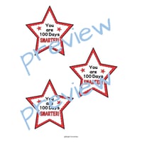 100 DAYS OF SCHOOL STAR GIFT CARDS/TAGS, 100 DAYS SMARTER, COLOURED - thumbnail 4 of 8