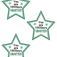 100 DAYS OF SCHOOL STAR GIFT CARDS/TAGS, 100 DAYS SMARTER, COLOURED - thumbnail 6 of 8