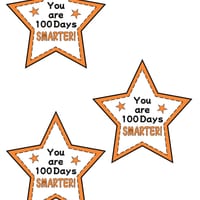 100 DAYS OF SCHOOL STAR GIFT CARDS/TAGS, 100 DAYS SMARTER, COLOURED - thumbnail 8 of 8