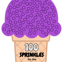 100th Day of School Math Activity/ 100 Sprinkles for a Cupcake & Ice Cream - thumbnail 4 of 6