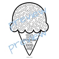 100th Day of School Math Activity/ 100 Sprinkles for a Cupcake & Ice Cream - thumbnail 5 of 6