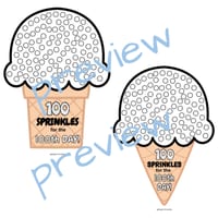 100th Day of School Math Activity/ 100 Sprinkles for a Cupcake & Ice Cream - thumbnail 6 of 6