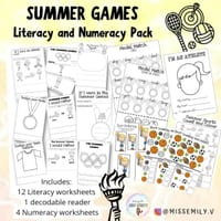 Summer Games Theme Pack Literacy and Numeracy - thumbnail 1 of 1