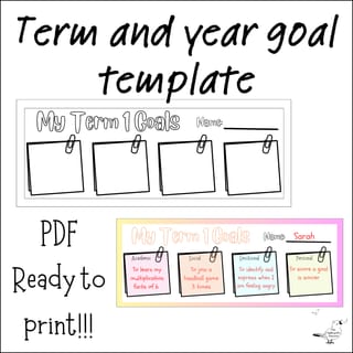 Term and year goal setting template - image 1 of 4