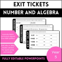 Maths Exit Slips | Daily Review | Assessment | Year 5 |