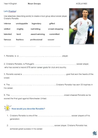 Year 4 English Noun Groups - Cristiano Ronaldo - image 1 of 1