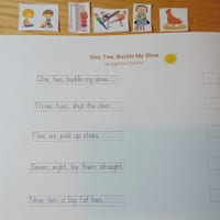F- 2 'One, Two, Buckle My Shoe' Reading & Writing Pack - thumbnail 3 of 4